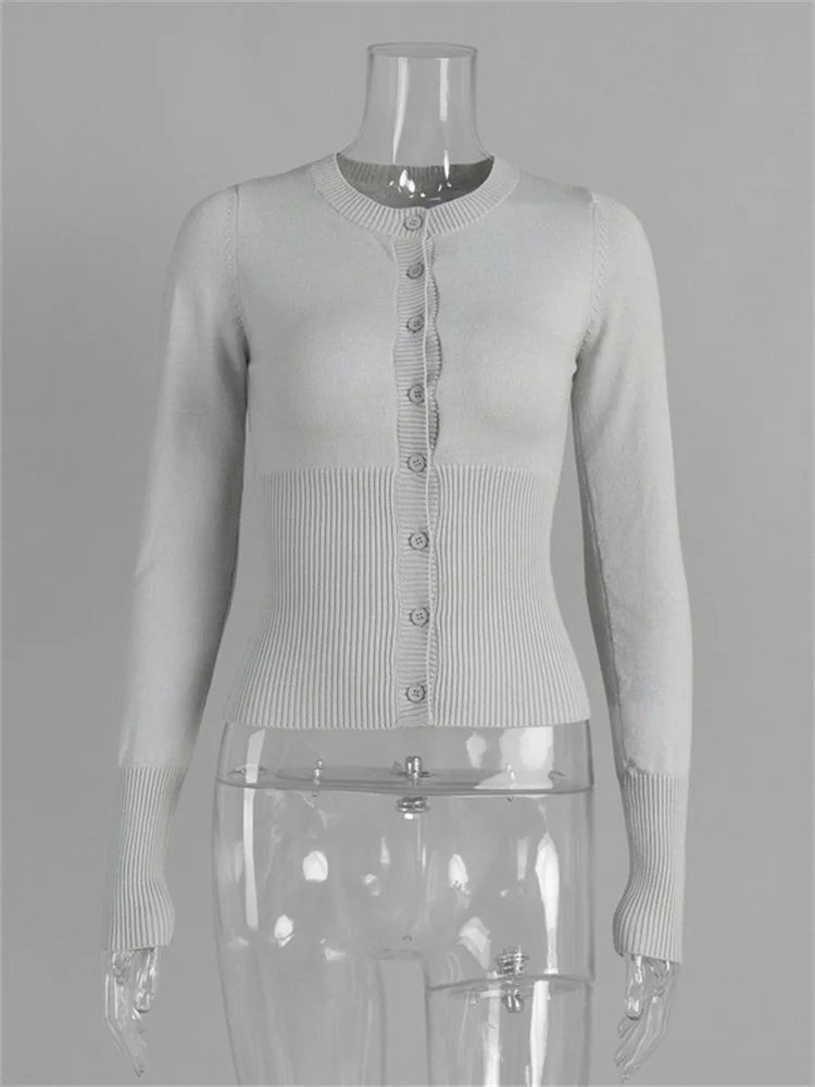 Ribbed Patchwork Cropped Cardigan | Wovetsa
