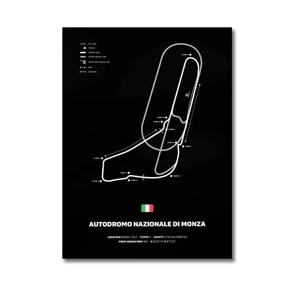 Formula 1 Racing Canvas Wall Art Print | Wovetsa