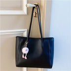 Korean PU Leather Shoulder Tote | Wovetsa