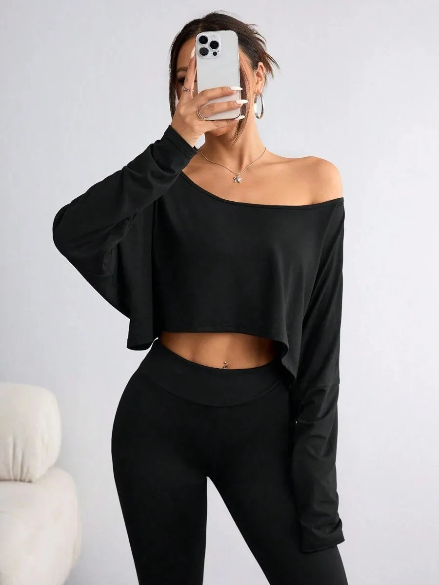 Asymmetric Neck Sleeveless Stretch Knit Top | Wovetsa