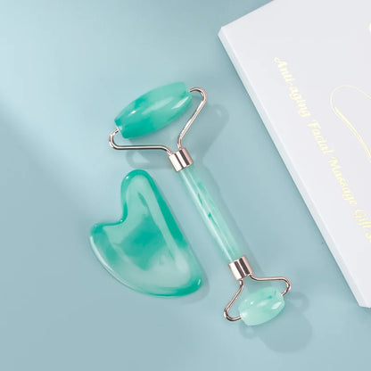 Gua Sha Board & Face Roller Set | Wovetsa