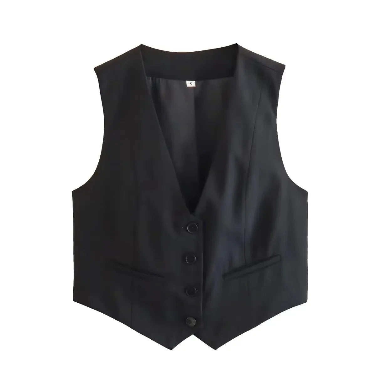 Cropped Suit Vest | Wovetsa