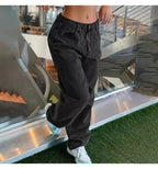 Women's Retro Y2K Wide Leg High Waist Jeans | Wovetsa