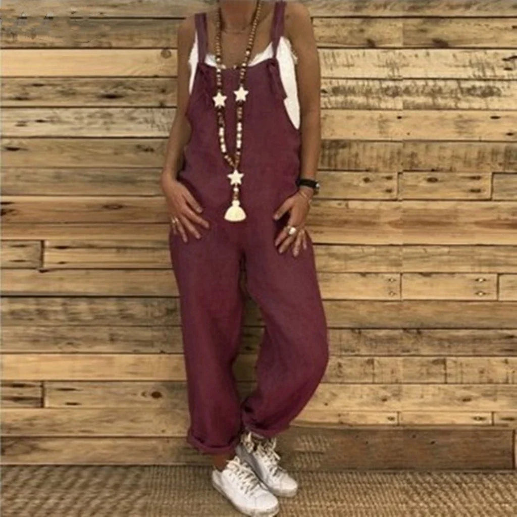 Suspender Loose Overall Jumpsuit | Wovetsa