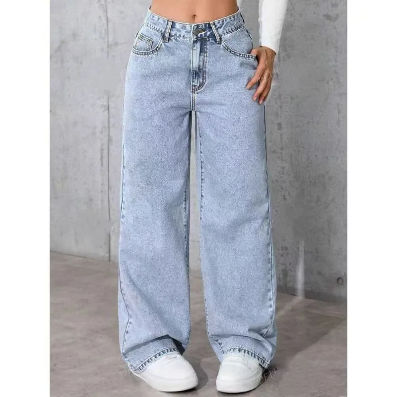 Women's High Waisted Wide Leg Jeans – Classic Everyday Denim Pants