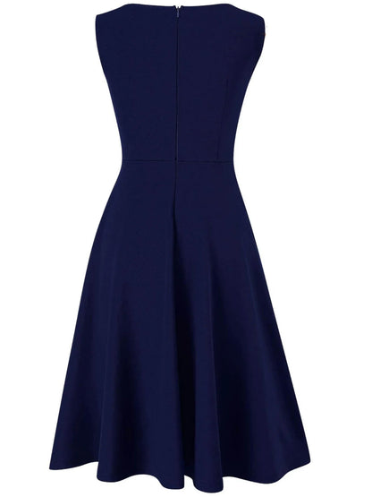 Women's Sleeveless Elegant A-Line Dress | Wovetsa