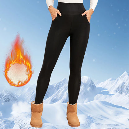 Fleece High-Waist Thermal Leggings | Wovetsa