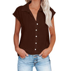 Loose Short Sleeve Casual Shirt | Wovetsa