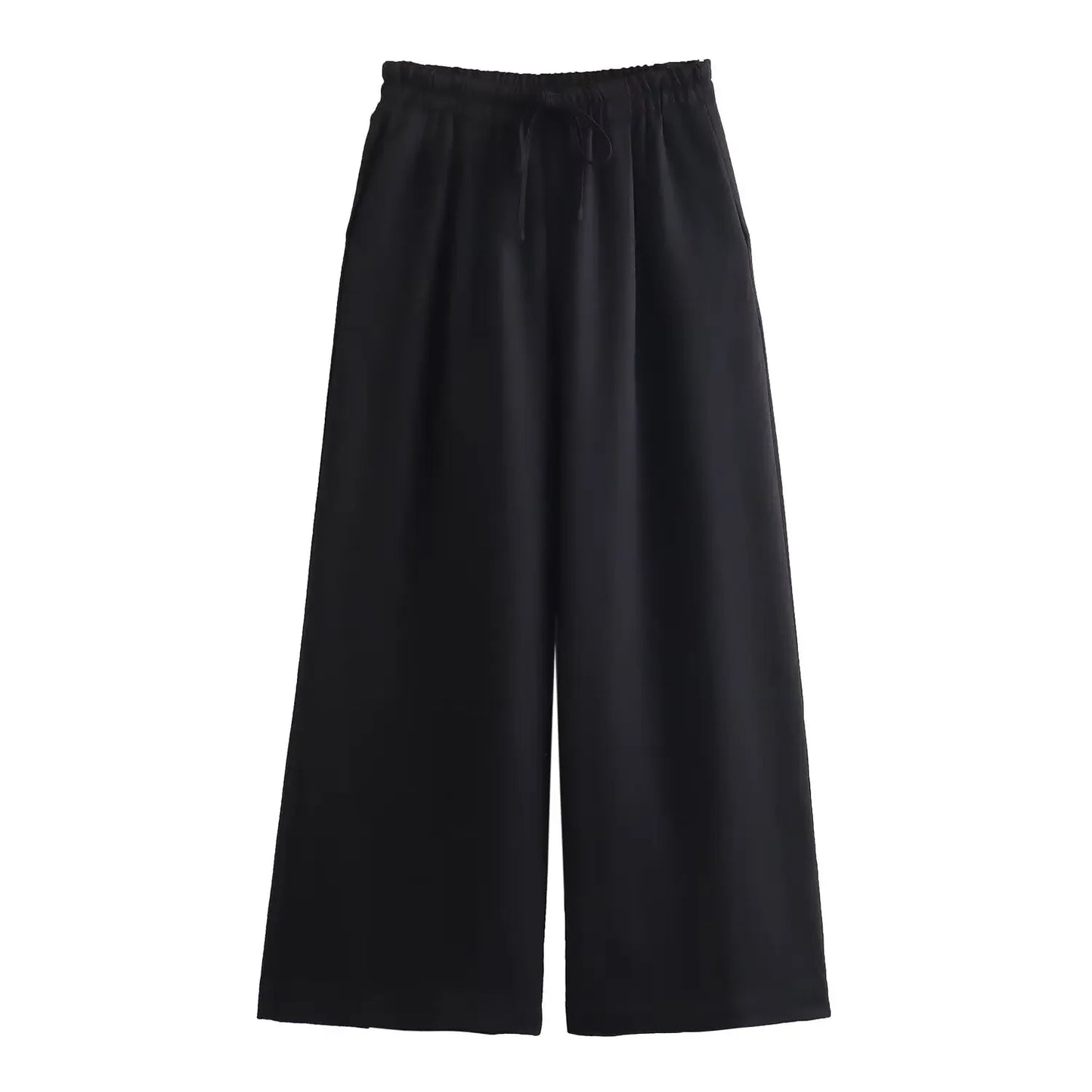 Women's Tailored Two Piece Set – V-Neck Vest & Wide Leg Pants