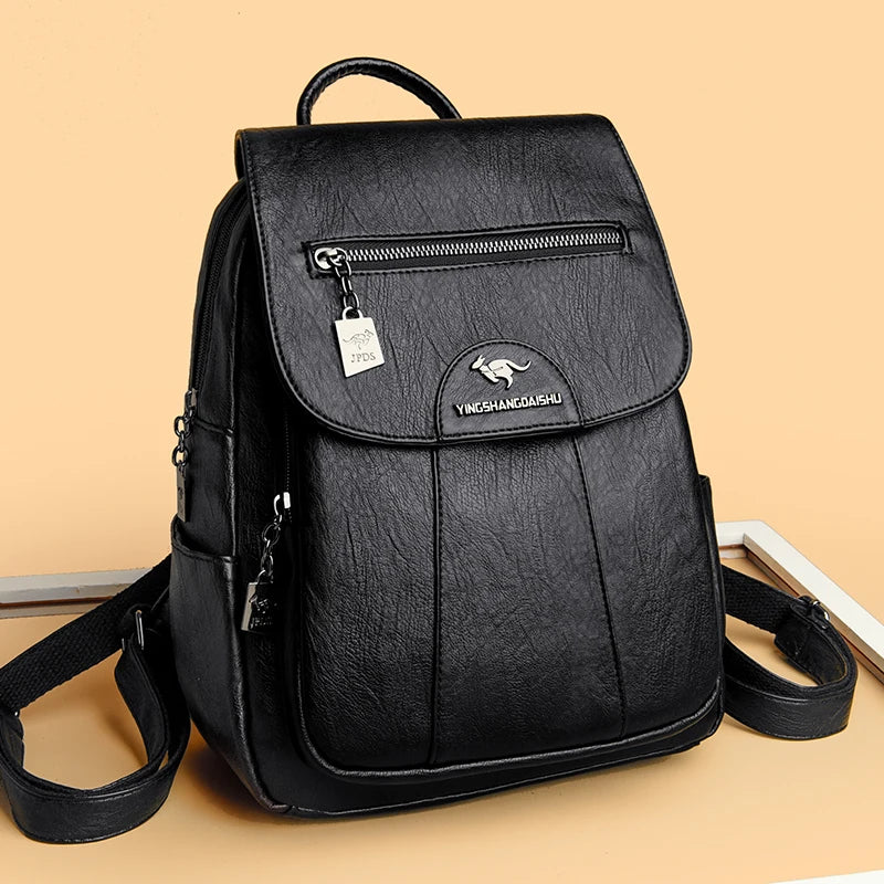 Vintage PU Leather Backpack | Wovetsa