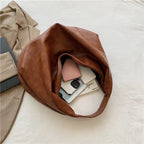 Oversized Soft Leather Hobo Shopper Bag | Wovetsa