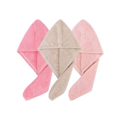Microfiber Hair Towel Wrap Fast Drying Button-Down | Wovetsa