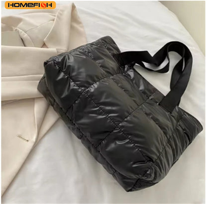 Quilted PU Leather Tote Bag | Wovetsa