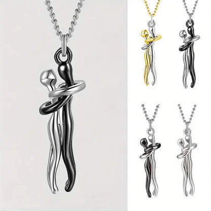 Hug Pendant Necklace for Couples | Wovetsa