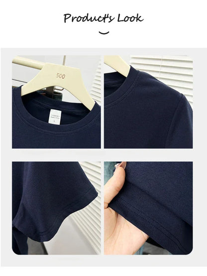 Solid Short Sleeve Casual Top | Wovetsa