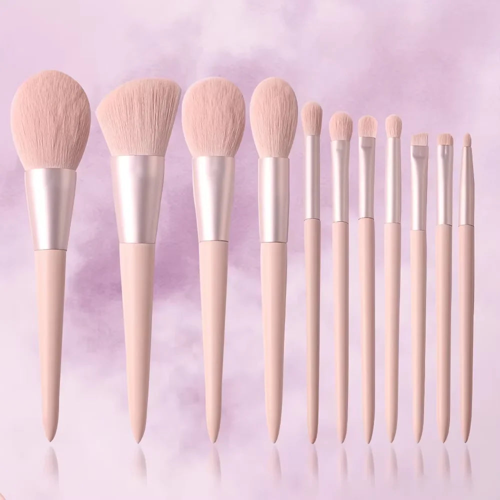 11-Piece Vegan Makeup Brush Set | Wovetsa