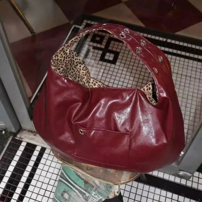 Leopard Print Double-Sided Shoulder Tote | Wovetsa
