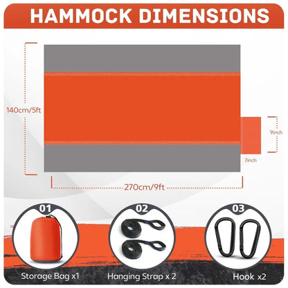 Lightweight Portable Camping Hammock with Tree Straps | Wovetsa