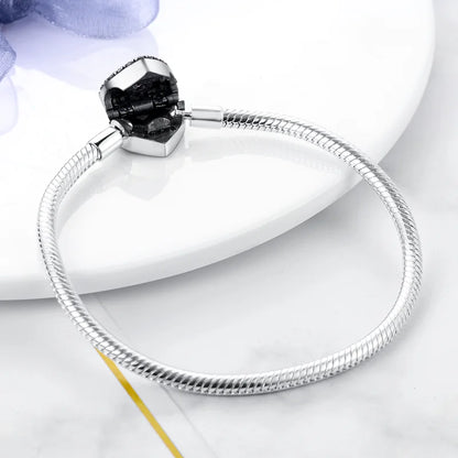 S925 Silver Heart Zircon Charm Bracelet | Wovetsa