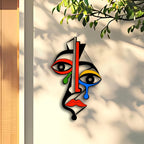 Cubist Face Metal Wall Art | Wovetsa