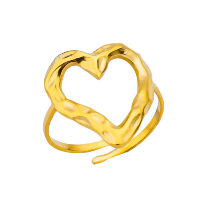 Gold-Tone Stainless Steel Cocktail Ring | Wovetsa