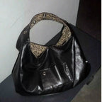 Leopard Print Double-Sided Shoulder Tote | Wovetsa