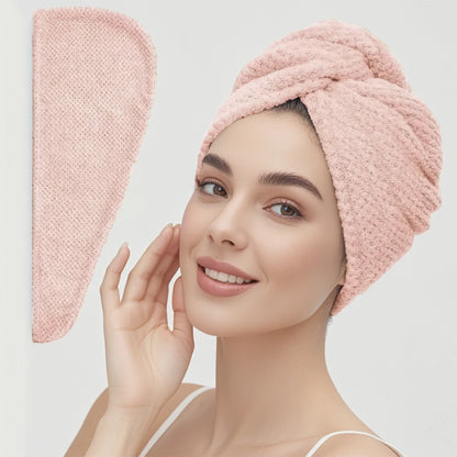 Microfiber Hair Towel Wrap Fast Drying Button-Down | Wovetsa