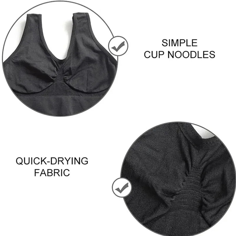 Seamless Wireless Sports Bra for Women — Breathable Crop Top | Wovetsa