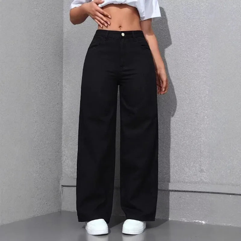 Women's High Waisted Wide Leg Jeans – Classic Everyday Denim Pants