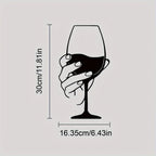 Wine Glass Metal Wall Art | Wovetsa