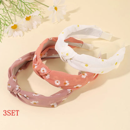 Daisy Pattern Headband Set 3 Pcs | Wovetsa