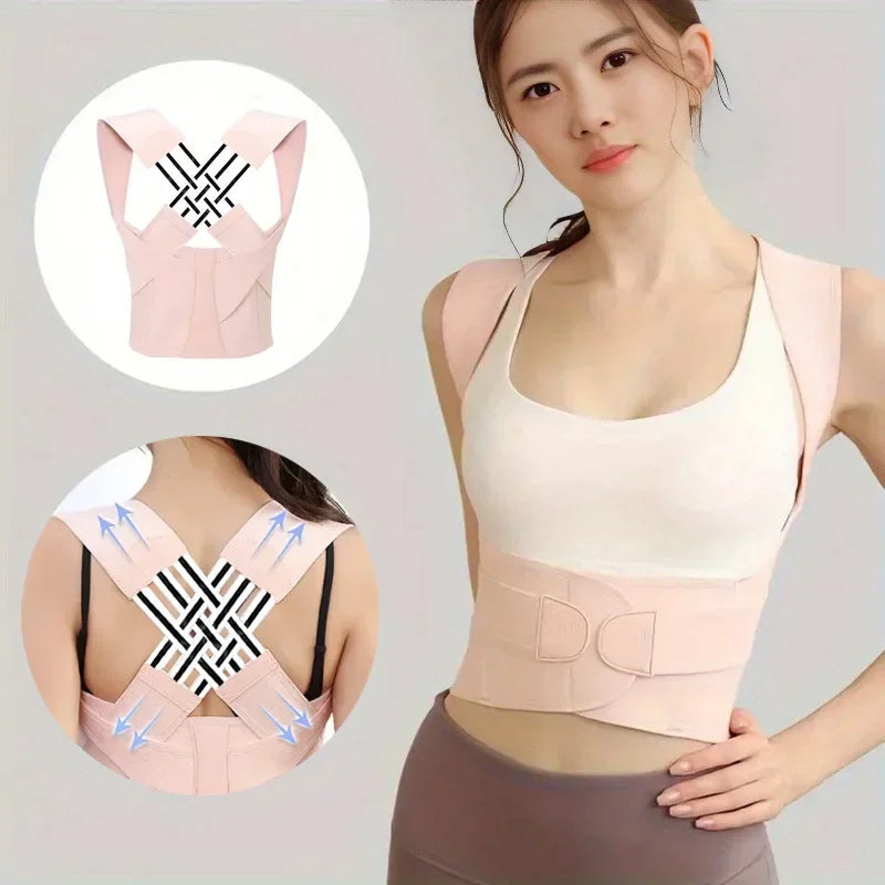 Adjustable Shoulder Posture Corrector Brace for Women & Men | Wovetsa