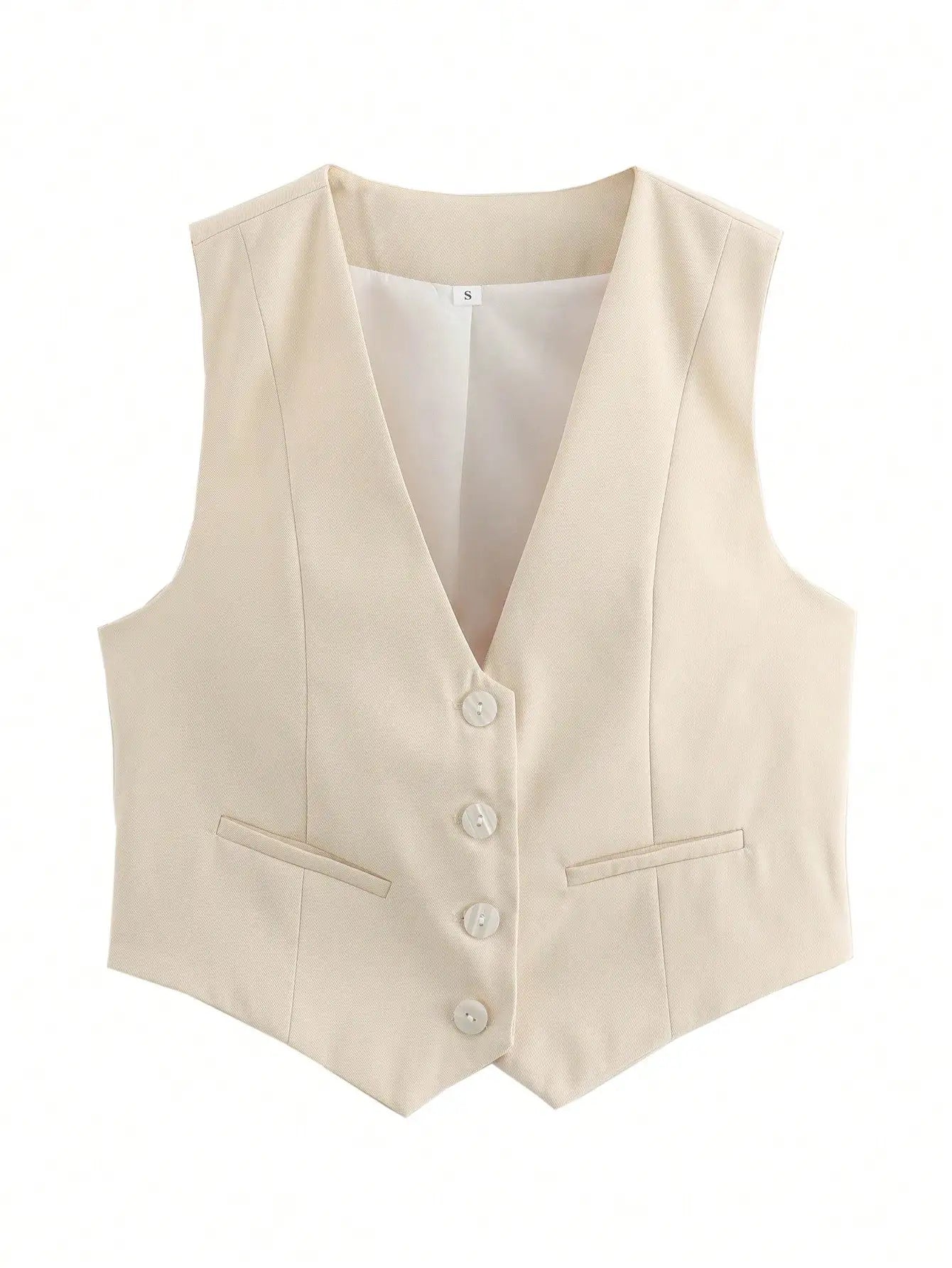 Cropped Suit Vest | Wovetsa