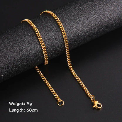 60cm Stainless Steel Chain Necklace | Wovetsa