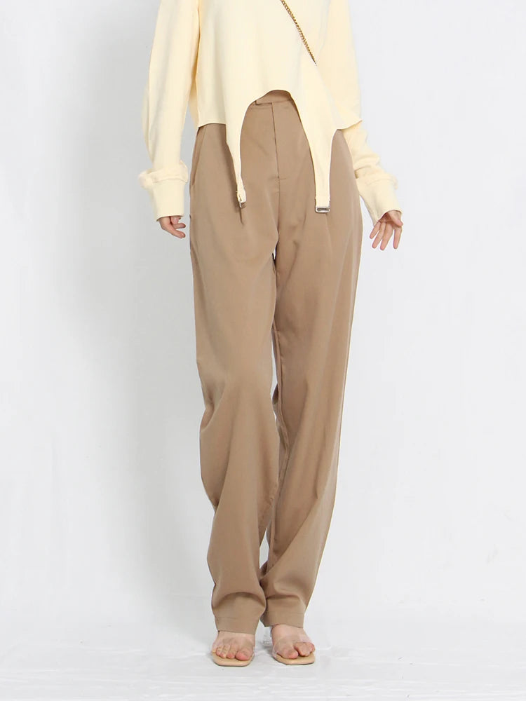 High-Waist Loose Wide Leg Trousers | Wovetsa