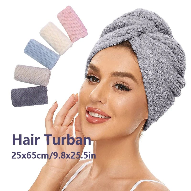 Microfiber Hair Towel Wrap Absorbent Button-Down | Wovetsa