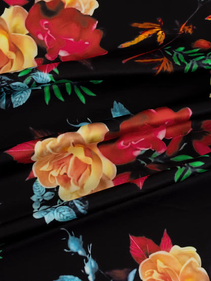 Rose Floral Spaghetti Strap Maxi Dress | Wovetsa
