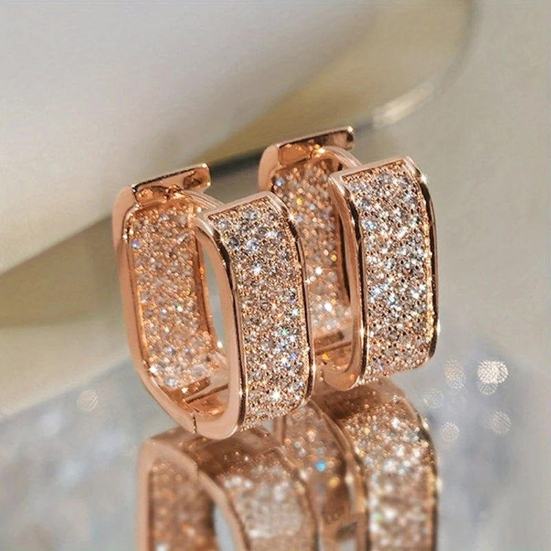 CZ Hoop Earrings | Wovetsa