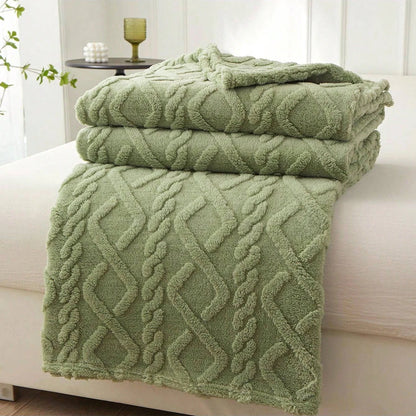 Lightweight Coral Fleece Blanket Sofa Throw & Bed Cover | Wovetsa