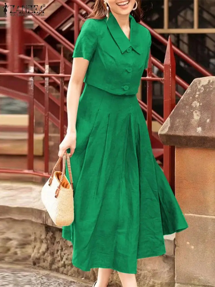 Short Sleeve Shirt & Tank Dress Set | Wovetsa