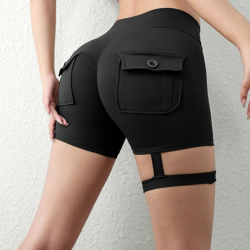 Peach Lift High-Waist Fitness Shorts | Wovetsa