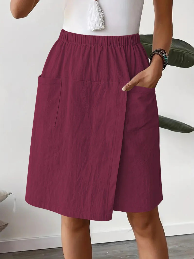 Wide-Leg Slit Culottes | Wovetsa