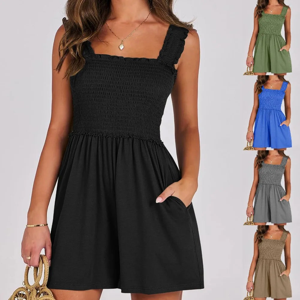 Women's Smocked Midi Dress | Wovetsa