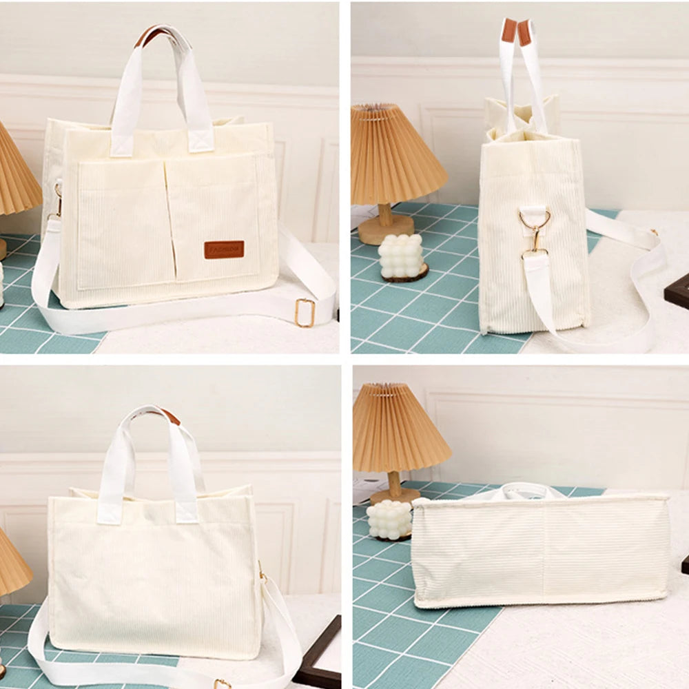 Corduroy Box Tote Bag | Wovetsa