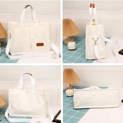Corduroy Box Tote Bag | Wovetsa