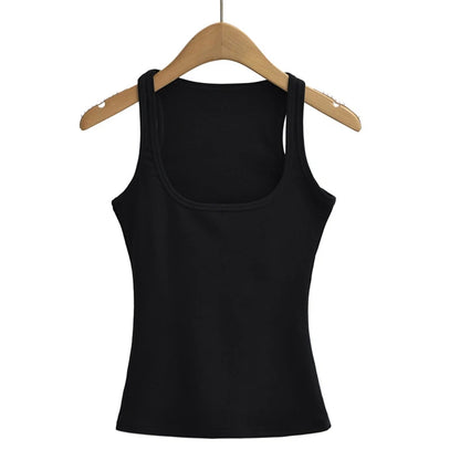Sculpted Square Neck Tank Top – Slim Fit Summer Essential | Wovetsa