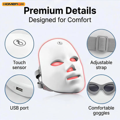 LED Photon Therapy Face Mask for Acne & Wrinkle Removal — Skin Rejuvenation | Wovetsa