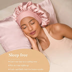 Satin Silk Sleep Cap & Heatless Curler Set | Wovetsa