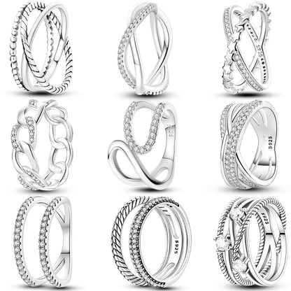 925 Silver Sparkling Zircon Star Ring | Wovetsa