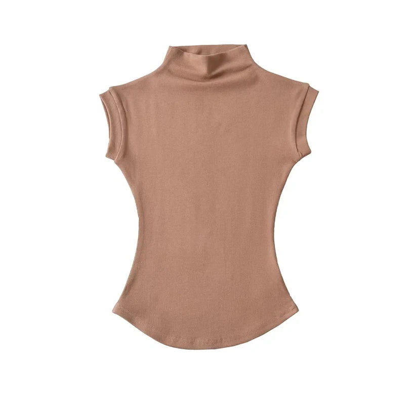 Sleeveless Turtleneck Top | Wovetsa